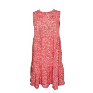 NWOT Banana Republic Tiered Sleeveless Knee-Length Dress ORANGE/CORAL - SIZE M